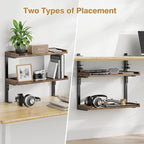 ART-GIFTREE Clamp On Desk Shelf 2-Tier, 16.5 in Wood Shelving Unit - Image 8