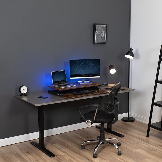VIVO 32 inch Desk Converter, K Series, Height Adjustable Sit to Stand Riser - Image 8