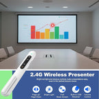 QUI Presentation Clicker for PowerPoint, RF 2.4GHz USB C Wireless Presenter - Image 2
