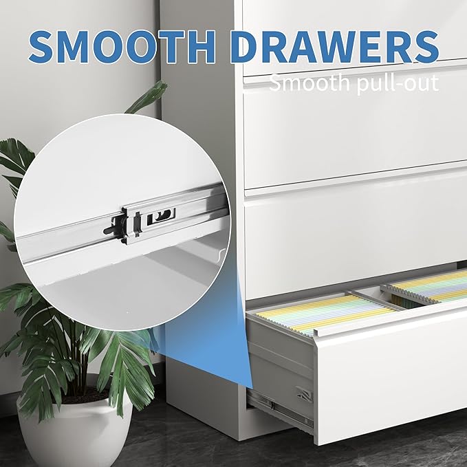 FLIXELIO 5 Drawer Metal Office Storage Filing Cabinet - Image 6
