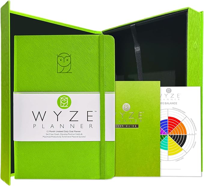 Wyze Planner Undated Daily Planner – 1-Year B5 Productivity Organizer by WYZEPLANNER