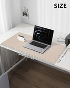 Leather Desk Pad Protector, Mouse Pad, Office Desk Mat, Non-Slip PU Leather - Image 5