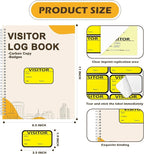 3 Pack Visitor Badges with Carbon Copy Visitor Stickers Letter Size Visitor Log - Image 2