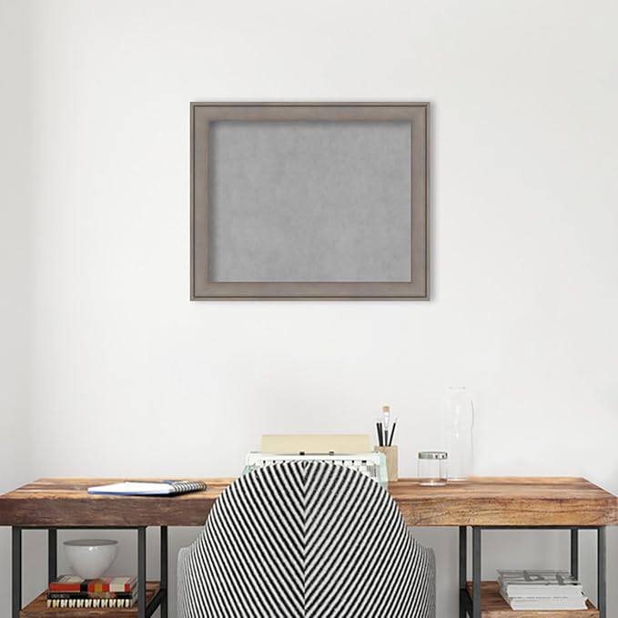 Amanti Art Grey Framed Magnetic Board 19x23 Small Vision Board - Image 5