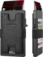 RUNBOX Slim Card Holder Wallet for Men, Minimalist RFID Blocking Wallet by RUNBOX