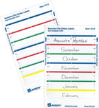 Avery File Folder Labels on 4" x 6" Sheets, Permanent Adhesive, Assorted Colors, 2/3" x 3-7/16", 4,536 Labels, Pack of 18 (5215)