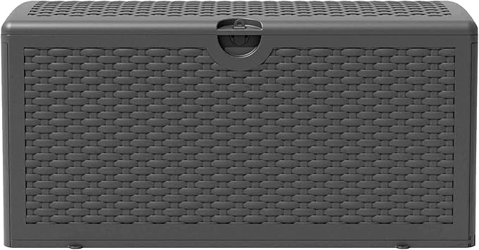 Yardgrace 80 Gallon Pro Resin Deck Box, Waterproof Outdoor Storage Bin - Image 3