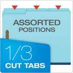 Pendaflex Globe Weis Pressboard Fastener Folders, Letter Size, Light Blue, 1" Expansion, 1/3 Cut, 25/BX (615F21-3BLU)