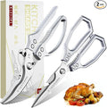 TIVOLI Kitchen Scissors Set Silver, Japanese Stainless Steel Kitchen Shears by TIVOLI