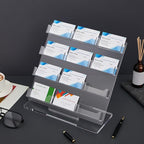 Dunzoom Business Card Holder for Desk 12 Slots Clear Gift Card Display Acrylic - Image 5