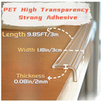 Clear Self Adhesive Edge, 1.18in Width x118.2in Length, Self-Adhesive Table - Image 2