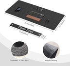 Large Felt Desk Mat, 39.4''x19.69'' Non-Slip Desk Mat, Desk Pad Protector - Image 2
