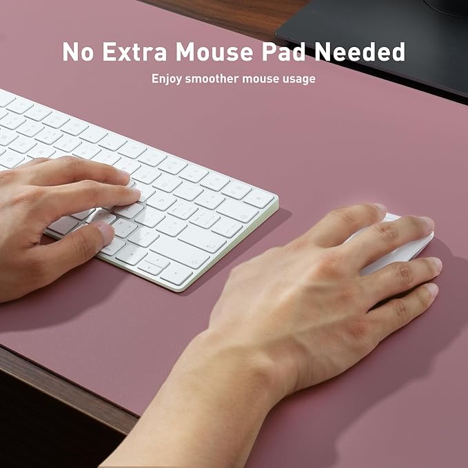 Aothia Leather Desk Pad Protector, Mouse Pad, Office Desk Mat, Non-Slip PU - Image 4