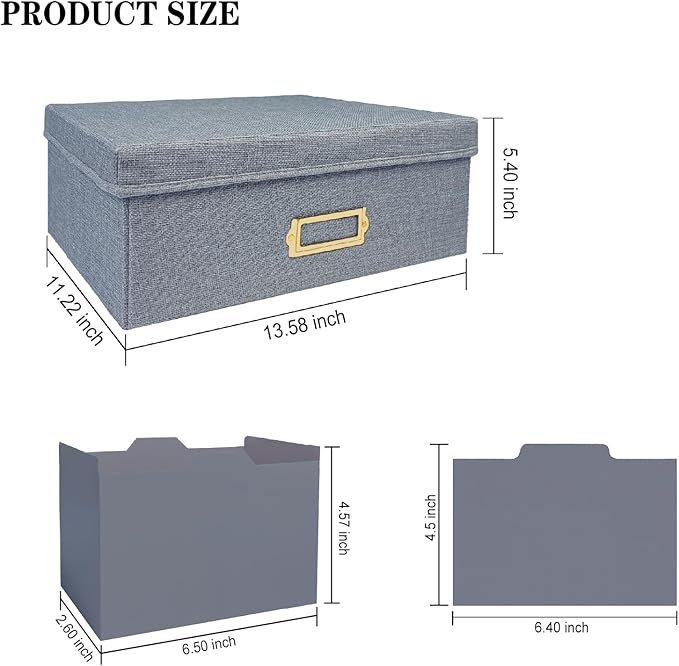 Sprsthai Linen Photo Storage Box – Holds 1700 Photos, 24 Adjustable Dividers & - Image 7