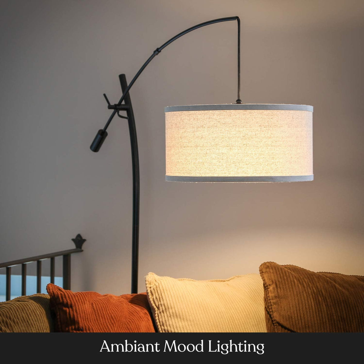 Brightech Grayson LED Arc Floor Lamp for Office & Living Room, Adjustable...