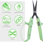 Saboten Fluorine Coated Straight Blade Trimming Scissors Green PT-1 160mm - Image 3