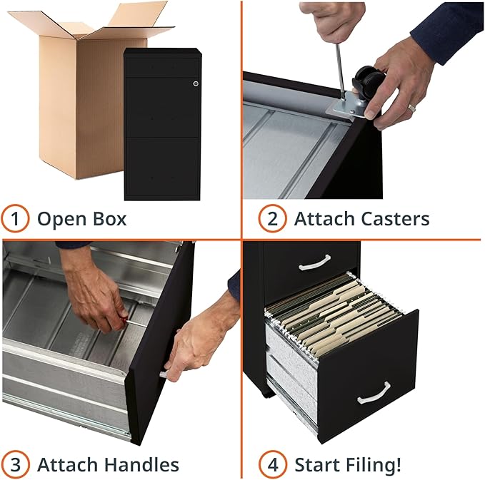 Lorell LYS SOHO Box/File/File 3-Drawer Mobile File Cabinet - Image 10