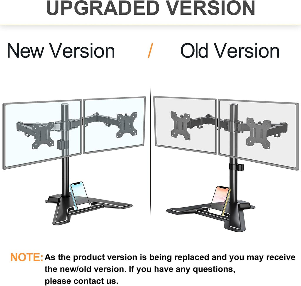 mount pro dual monitor stand, free-standing full motion on a desk or shelf
