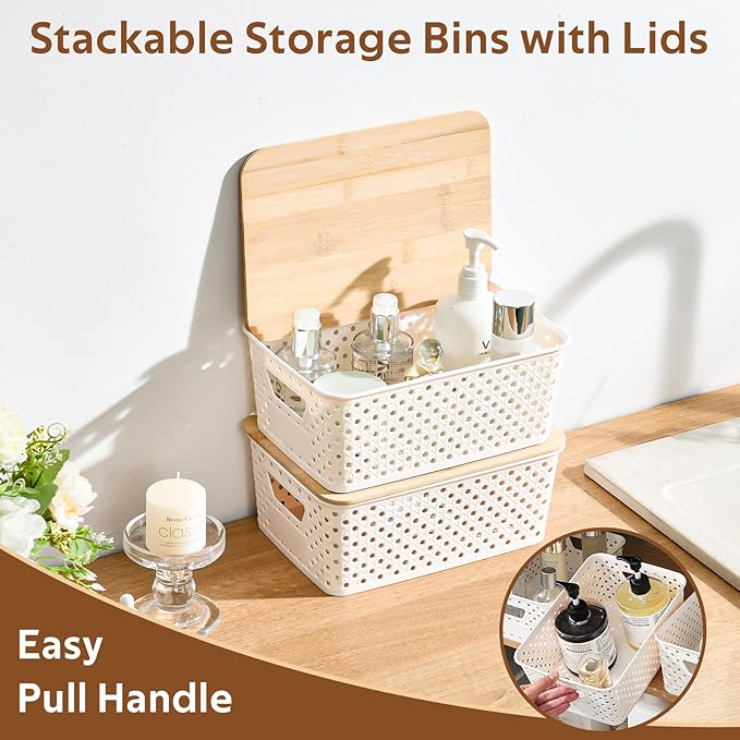 AntStep 8 Pack Plastic Storage Bins - Image 7