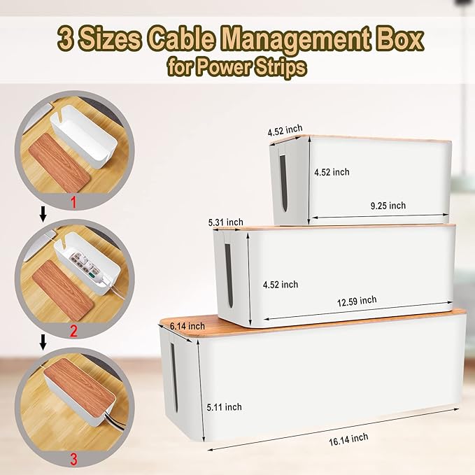 YUANYE Cable Management Box Cable Management Kit - Image 2