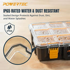 POWERTEC Small Parts Organizer & Tool Box – 10 Compartments, IP65 Water & Dust - Image 6