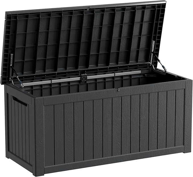 Yardgrace Heavy-Duty 270 Gallon Waterproof Deck Storage Box, Outdoor Storage by Unknown