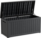 Yardgrace Heavy-Duty 270 Gallon Waterproof Deck Storage Box, Outdoor Storage by Unknown