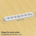 Apromisith USB Cable Organizer Clips Cord Holder, 6 Packs White Self Adhesive - Image 2