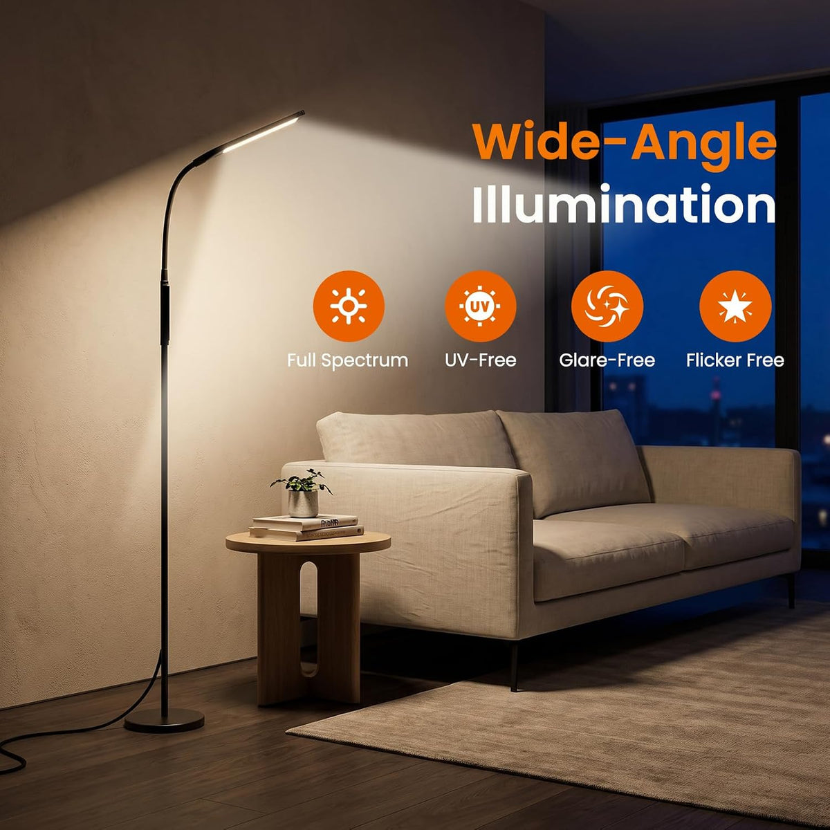 LASTAR LED Floor Lamp with Remote, Standing Reading Lamp 4 Color Temperatures...
