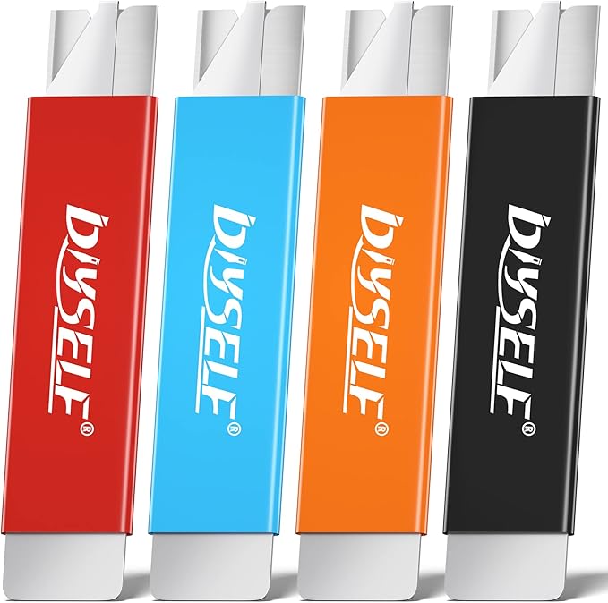 DIYSELF Box Cutters, 4 Pack Small Box Cutter Retractable, Box Cutter Knife by DIYSELF