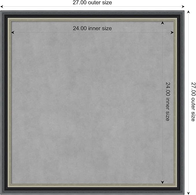 Amanti Art Black Framed Magnetic Board 27x27 Medium Vision Board - Image 4