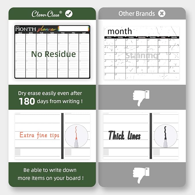 Magnetic Dry Erase Monthly Calendar - Image 4