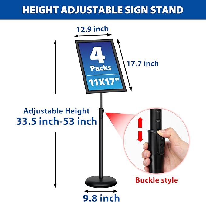 VAIIGO 4 Pack Sign Holder Stands - Image 3
