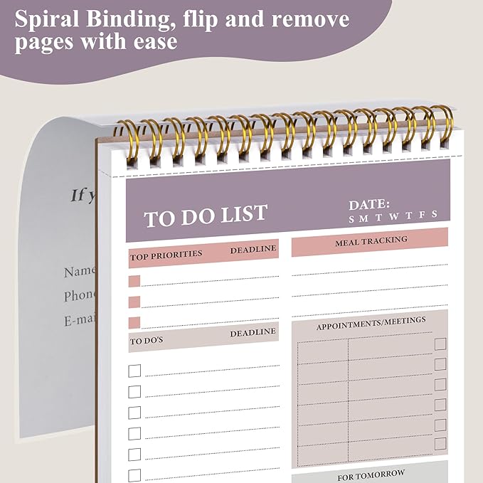 HAUTOCO 2 Packs to Do List Notepad, A5 to Do List Notebook - Image 5