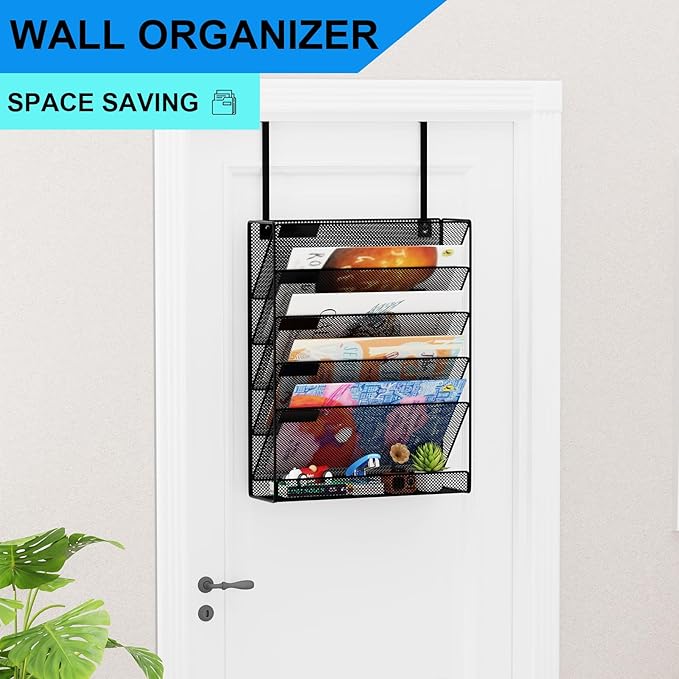 GDINDINFAN 6-Tier Hanging File Organizer Office Cubicle Accessories - Image 2