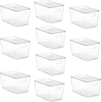 Vtopmart 10 Pack Clear Stackable Storage Bins by Vtopmart
