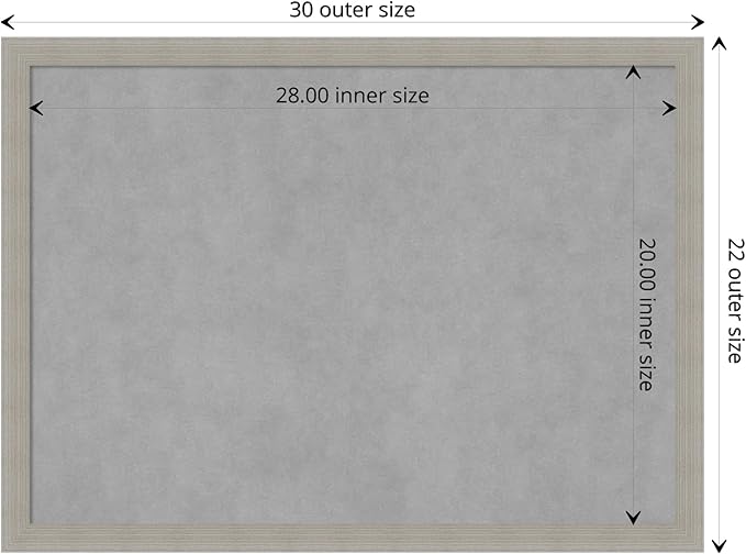 Amanti Art Grey Framed Magnetic Board 22x30 Medium Vision Board - Image 4
