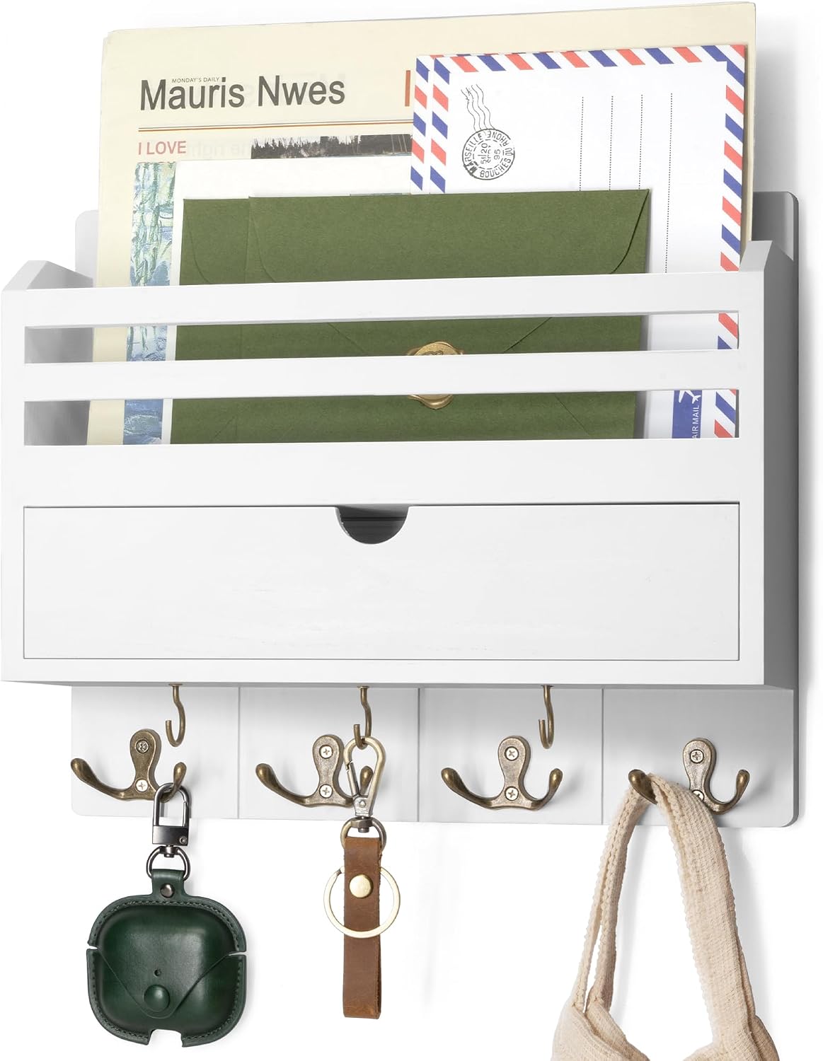 Rebee Vision Decorative Mail Organizer Wall Mount