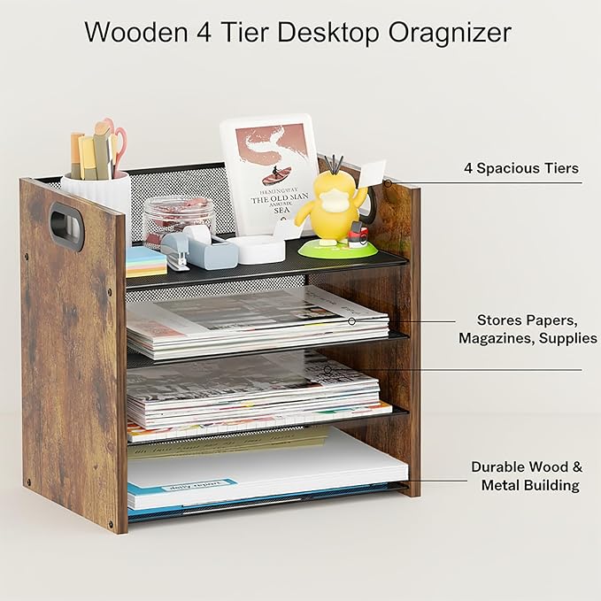 Boershun Wood Desk Organizer - Image 2