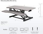 VIVO 42 inch Desk Converter, K Series, Height Adjustable Sit to Stand Riser - Image 3