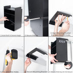 VIVO Under Desk Storage Cabinet, High Capacity Shelving Unit with Height Adjustable Shelves, Holds 44 lbs, Black, DESK-SC01
