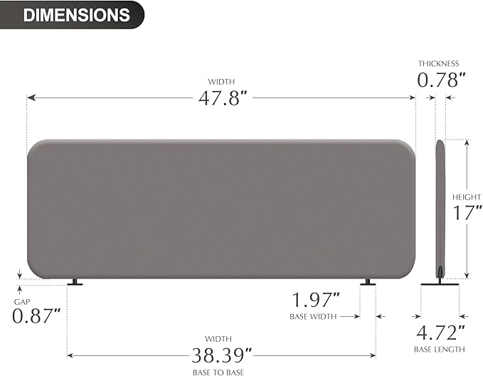 DECOLAB Desk Dividers, Standing Table Divider Panel Partition - Image 5