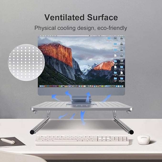 suptek Monitor Stand Riser, Computer Monitor Laptop Stand Riser - Image 2