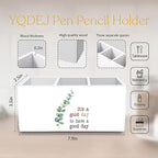 YQDEJ Motivational Eucalyptus Leaves Pen Holder - Image 6