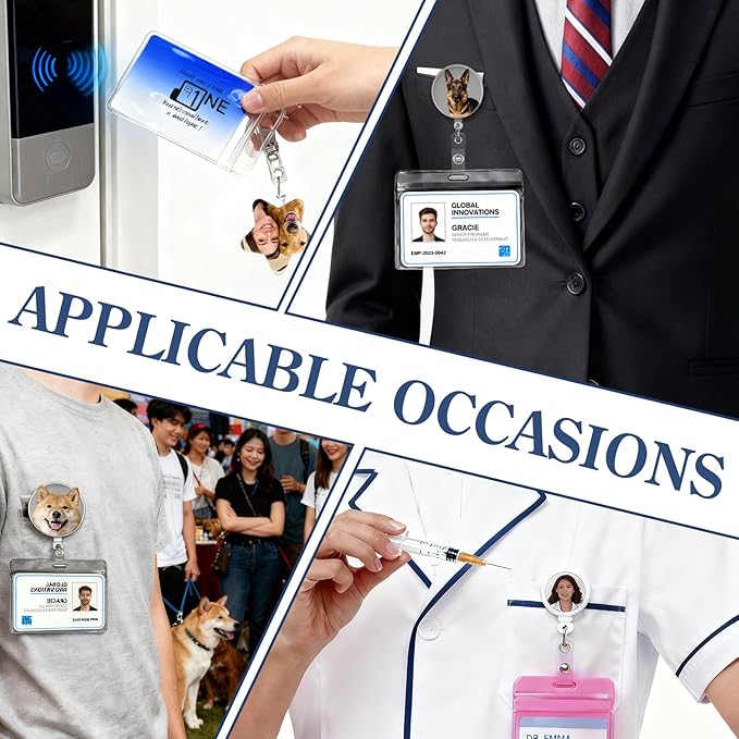 Custom Badge Reel Personalized Retractable ID Badge Holder - Image 7