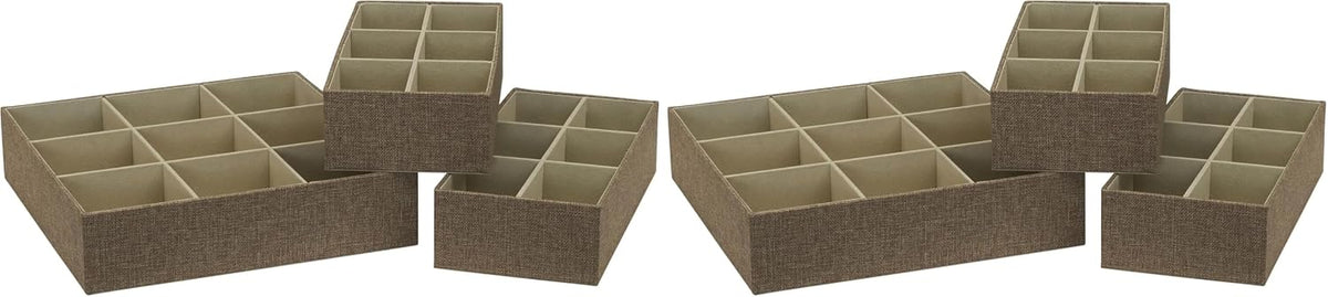 Household Essentials 3 Piece Starter Set, Latte Drawer Organizer, 3 Count (Pa...