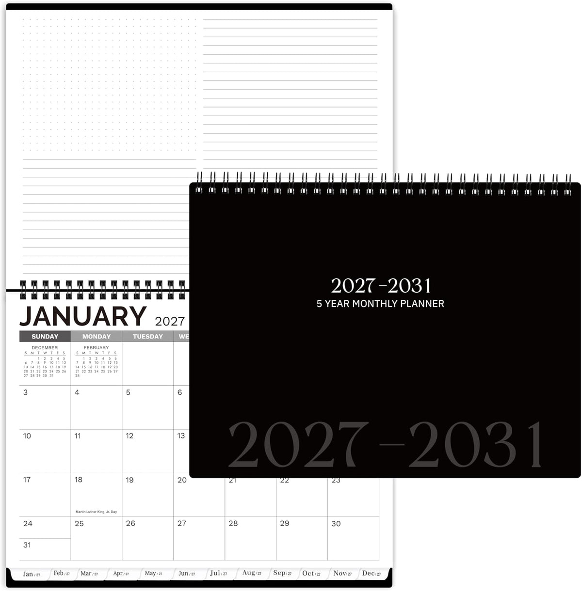 2027-2031 Monthly Planner/Calendar - 5 Year Monthly Planner