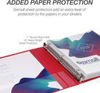 Samsill Durable 1 Inch Binder, Made in the USA, Round Ring Customizable Clear - Image 6