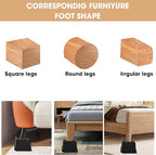 MXMZHXU Bed Risers 2 inch, 3 inch, 4 inch, 6 inch or 8 inch Heavy Duty - Image 5