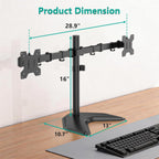 wali freestanding dual monitor stand for 13-27 inch, side view